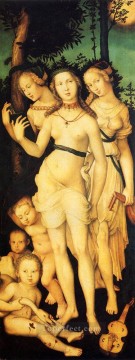 ハンス・バルドゥン Painting - 三美神の調和 ルネッサンスの裸体画家ハンス・バルドゥン